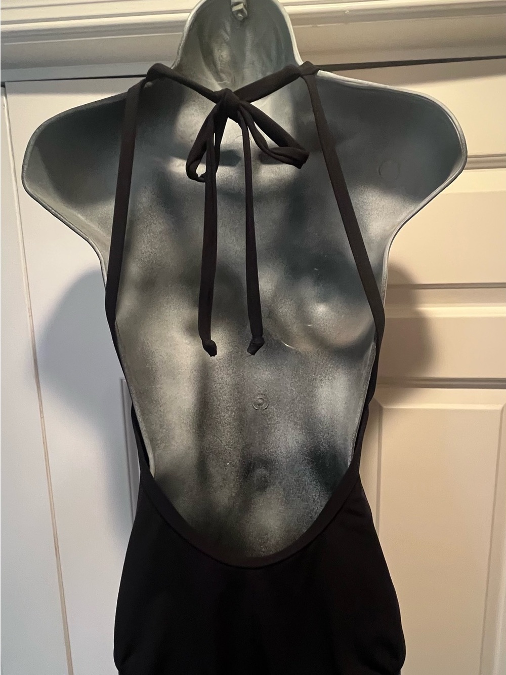 Robin Piccone ‘Sophia’ Black High-Neck One-Piece Swimsuit crochet Detail, Size10 - Picture 4 of 5